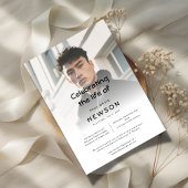 ヴェルムオーバーレイ写真葬儀記念お祝い 招待状