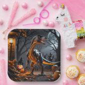 ヴェロキラプターでハロウィーンの夜 ペーパープレート (パーティー)