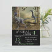 ヴェロキラプターラプターバースデーパーティー 招待状 (スタンド正面)