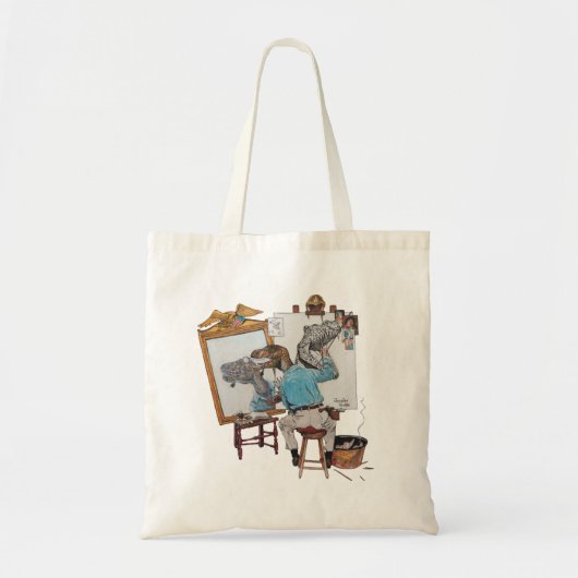 ヴェロキラプトルの三重の自画像 トートバッグ (正面)