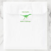 ヴェロキラプトル恐竜のステッカー スクエアシール (バッグ)