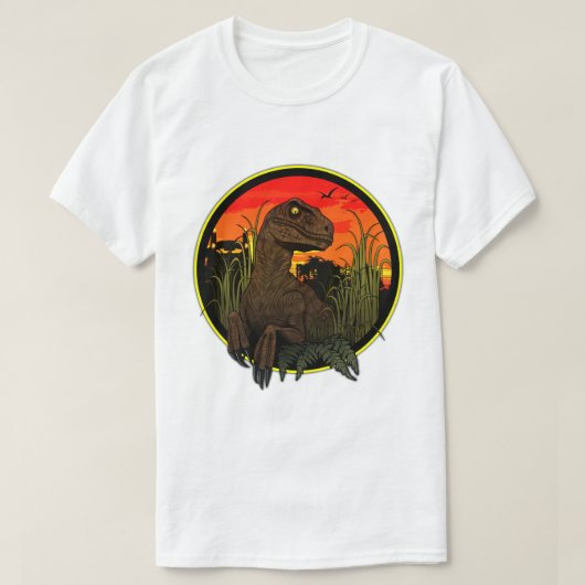 ヴェロキラプトル - クレバーガール Tシャツ (デザイン正面)