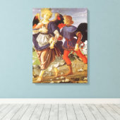 ヴェロッキオの『トビアと天使』 キャンバスプリント (インサイチュ (ウッドフロア))