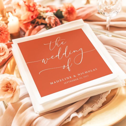 ヴェロナエレガントサンセットモダンラ結婚グの スタンダードカクテルナプキン