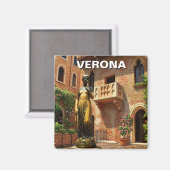 ヴェロナジュリエット像バルコニーイタリア旅行 マグネット (正面/裏面)