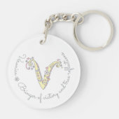 ヴェロニカのモノグラムVの名前および意味キーホルダー キーホルダー (裏面)