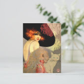 ヴェロニカ猫およびシャンデリアの郵便はがき ポストカード (スタンド正面)