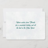 ヴェロビーチフロリダオーシャンフロントからメリークリスマス シーズンカード (裏面)