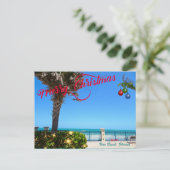 ヴェロビーチフロリダオーシャンフロントからメリークリスマス シーズンポストカード (スタンド正面)