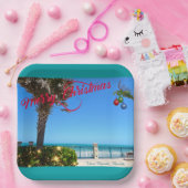 ヴェロビーチフロリダオーシャンフロントからメリークリスマス ペーパープレート (パーティー)