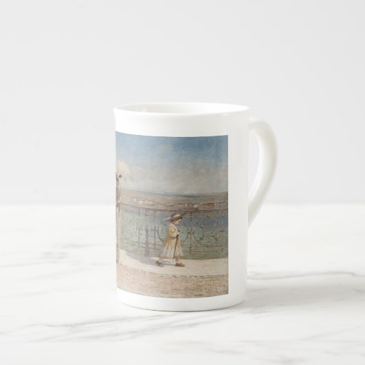 ヴェローナのポンテヌオヴォブリッジのレディとガールズ ボーンチャイナマグカップ (正面右)