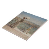 ヴェローナのポンテヌオヴォブリッジの女性と女の子 タイル (側面)