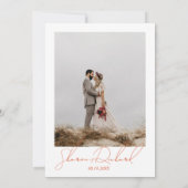 ヴェローナの夕焼け オレンジ スクリプト カリグラフィー ウェディング 招待状 (裏面)