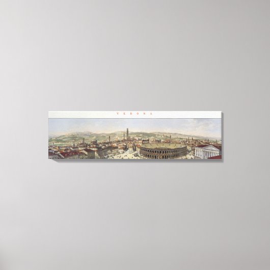 ヴェローナの眺め、L.チェルブイン刻印 キャンバスプリント (正面)