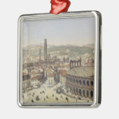 ヴェローナの眺め、L.チェルブイン刻印 メタルオーナメント (左)