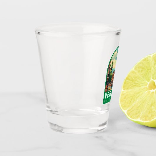 ヴェローナイタリアトラベルアートヴィンテージ ショットグラス (左)