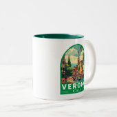 ヴェローナイタリアトラベルアートヴィンテージ ツートーンマグカップ (正面右)