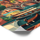 ヴェローナイタリアトラベルアートヴィンテージ ポスター (角)