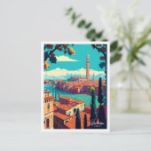 ヴェローナイタリアヴィンテージ旅行イラストレーション ポストカード (スタンド正面)