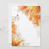 ヴェローナサンセット金ゴールドフローラエレガントウェディング 招待状 (裏面)