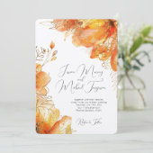 ヴェローナサンセット金ゴールドフローラエレガントウェディング 招待状 (スタンド正面)