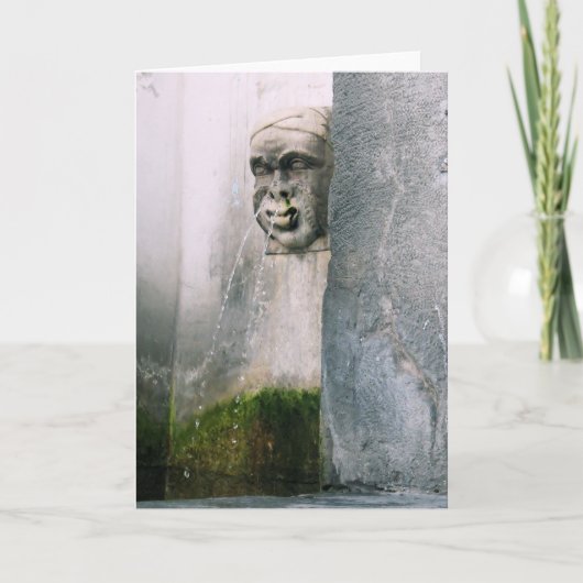 ヴェローナ噴水 – 内空白の口グリーティングカード カード (正面)