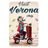 ヴェローナ イタリア スクーター 旅行 ポスター マグネット (縦)