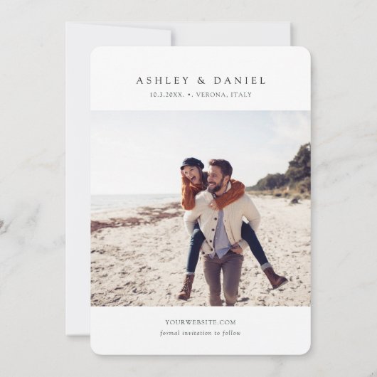 ヴェローナ イタリア 結婚式 Save the Date 招待状 (裏面)