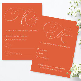 ヴェローナ・サンセットの出欠返信カード（食事選択付き） 出欠カード