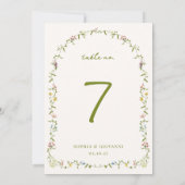 ヴェローナ フレーム ウェディング テーブル ナンバー カード (裏面)