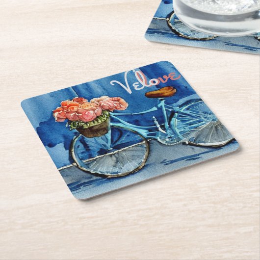 ヴェロ ラブ サイクリング スクエアペーパーコースター (アングル)