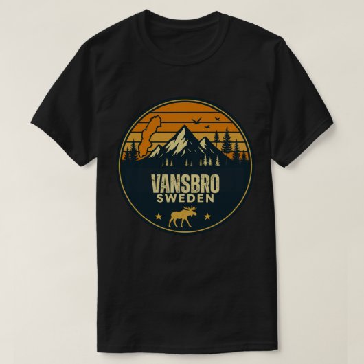 ヴェンスブロー、スウェーデン Sverige Tシャツ (デザイン正面)