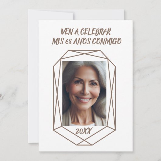 ヴェンAセレブラミス68アニョスフィエスタデクンプレーニョス 招待状 (正面)