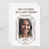 ヴェンAセレブラミス68アニョスフィエスタデクンプレーニョス 招待状 (正面/裏面)