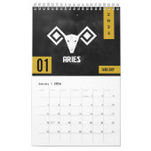 ヴェーダ〔占星術の〕十二宮図カレンダー – 幾何学羅師美術 カレンダー (1月 2026)