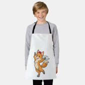 ヴェールとハートの花嫁キツネ エプロン (着用した状態)