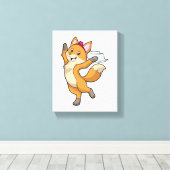 ヴェールとハートの花嫁フクロウ キャンバスプリント (インサイチュ (ウッドフロア))