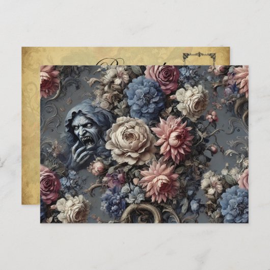 ヴェールのチャネリング – ゴシックビクトリアン シーズンポストカード (正面/裏面)