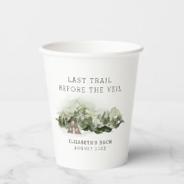 ヴェールの前の最後のトレイル ブライズメイド ウィークエンド 紙コップ
