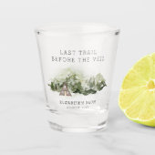 ヴェールの前の最後のトレイル ブラチェットウィークエンド ショットグラス (正面)