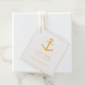 ヴェールの前の最後の航海 ゴールドフォイル ブライダルシャワー フェイバータグ (箱)