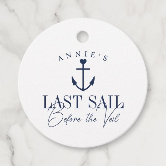 ヴェールの前の最後の航海 ネイビーバチェロレッテ フェイバータグ (正面)