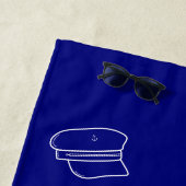 ヴェールの前の最後の航海 ネイビーブルーのバチェロレッテ ビーチタオル (インサイチュ)