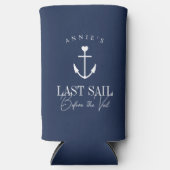 ヴェールの前の最後の航海 ネイビー ブライダルパーティー スリム缶クーラー (正面)