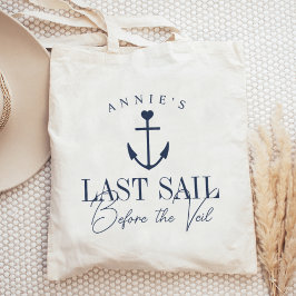 ヴェールの前の最後の航海 ネイビー ブライダルパーティー トートバッグ