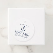 ヴェールの前の最後の航海 ネイビー ブライダルパーティ フェイバータグ (インサイチュ)