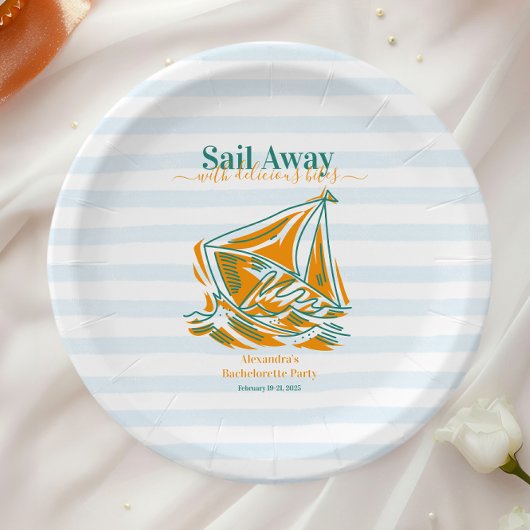 ヴェールの前の最後の航海 ブライズメイドパーティー ペーパープレート