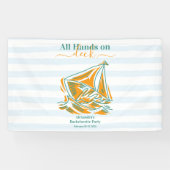 ヴェールの前の最後の航海 花嫁のお別れパーティー 横断幕 (横)