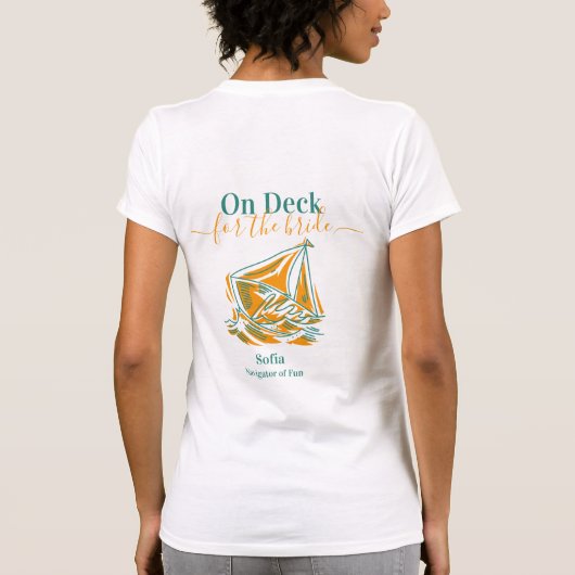 ヴェールの前の最後の航海  花嫁のお別れパーティー Tシャツ (裏面)