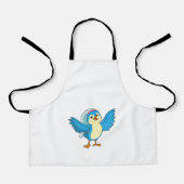 ヴェールをまとった花嫁としての鳥 エプロン (正面)